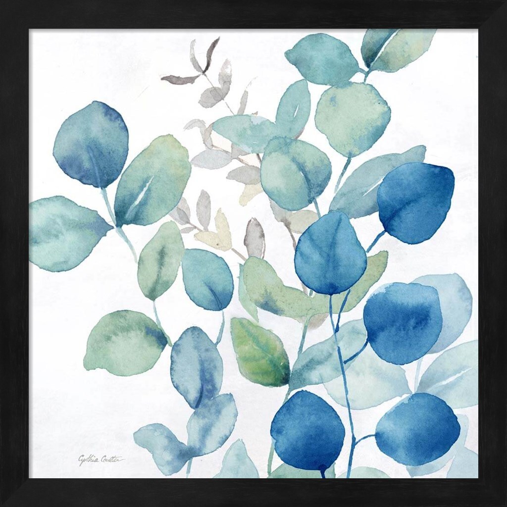 Eucalyptus Leaves Navy by Cynthia Coulter 13