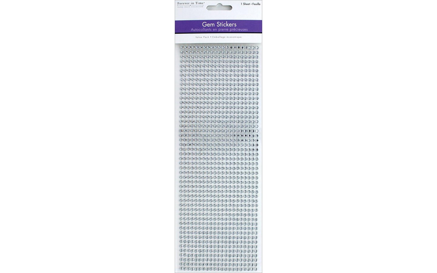 Multicraft Sticker Gem 4mm Val Pk Crystal 1029pc
