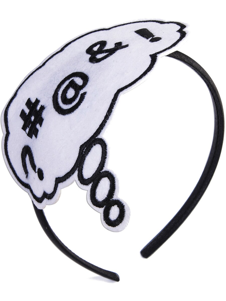 Adult's Comic Print Alt Codes Symbol Signs Headband Costume Accessory