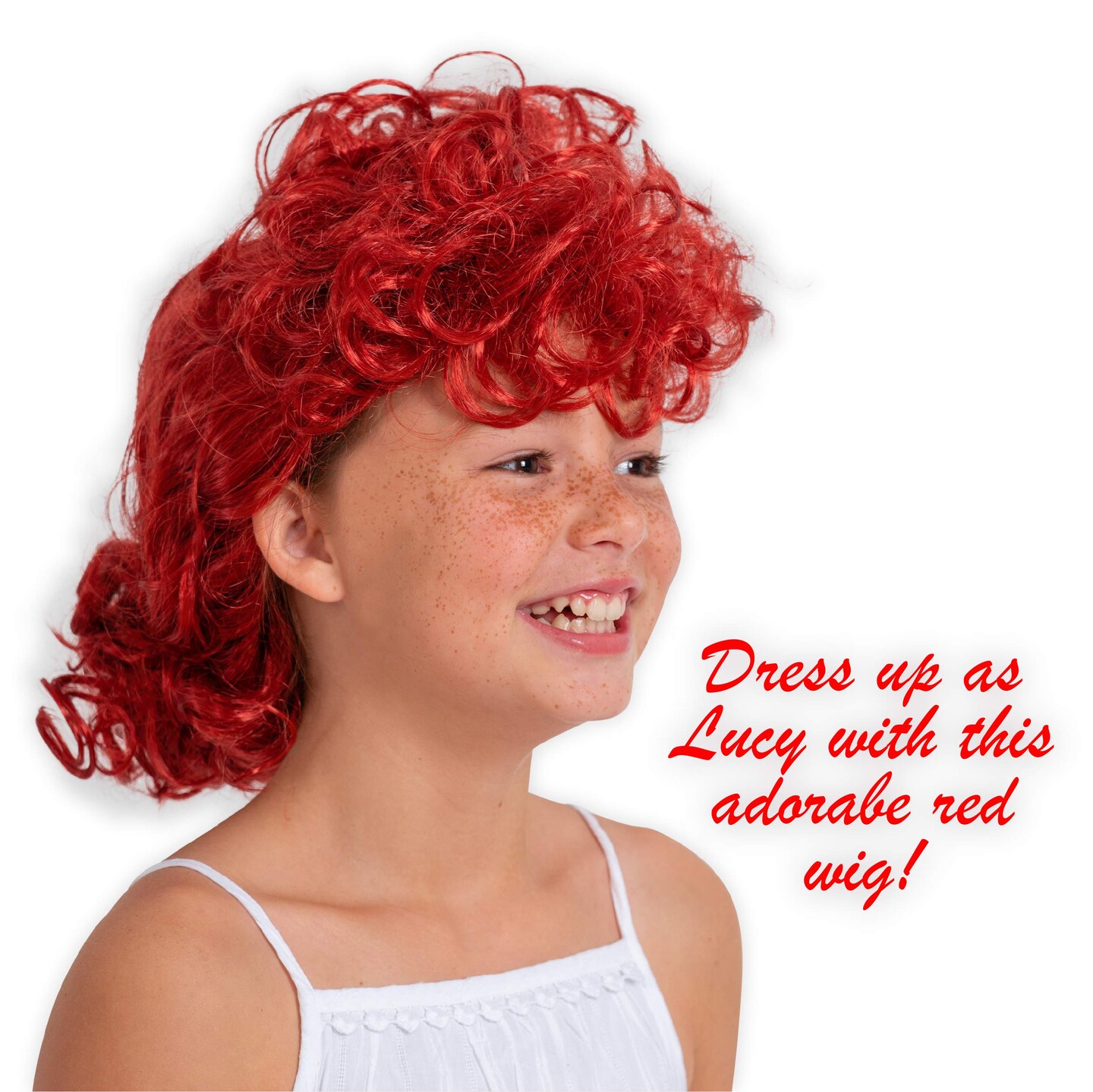 Auburn Lucy Costume Wig - Red 50s Housewife Costume Hair Updo Wigs Accessories for Girls