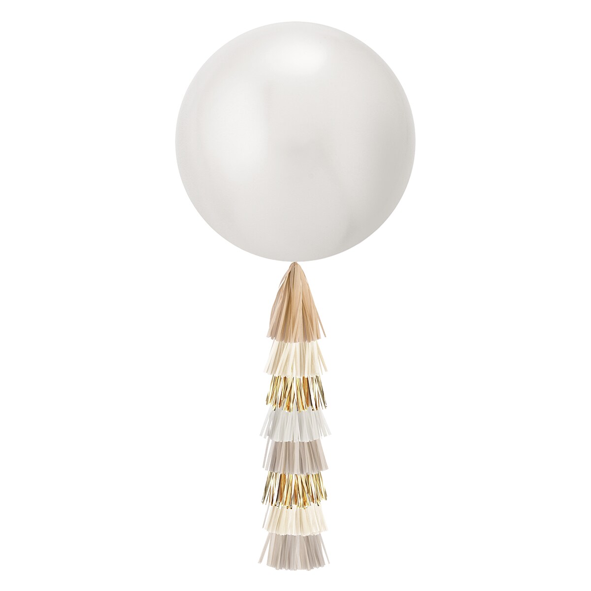 Jumbo Balloon &#x26; Tassel Tail - Champagne