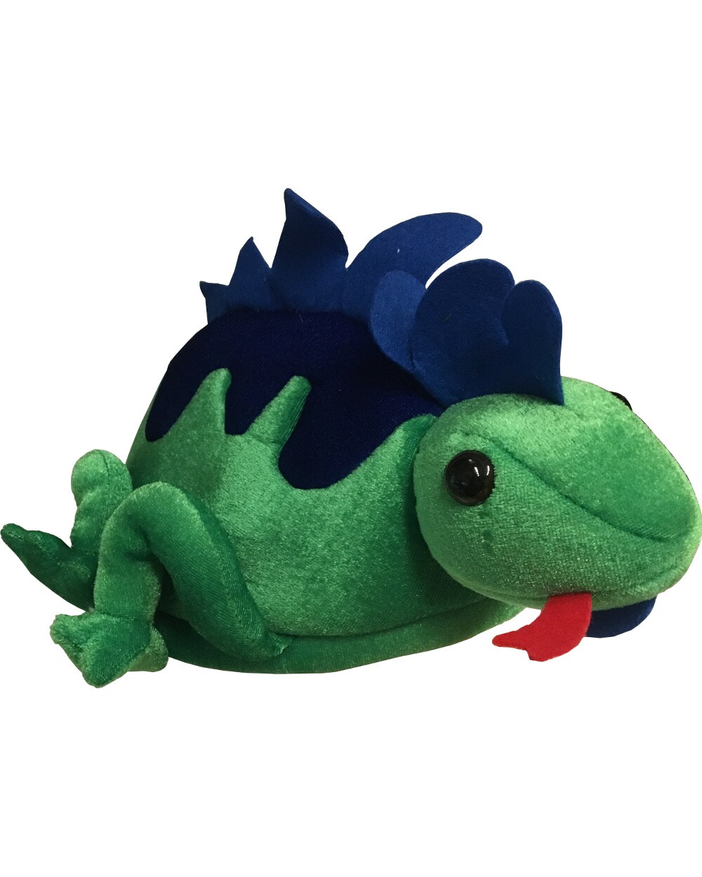 Child's Green Rainforest Lizard Zoo Animal Hat Costume Accessory