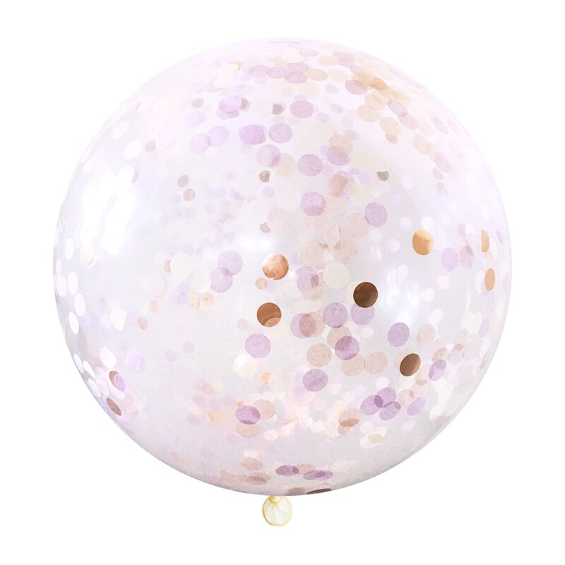 Jumbo Confetti Balloon - Lilac &#x26; Rose Gold