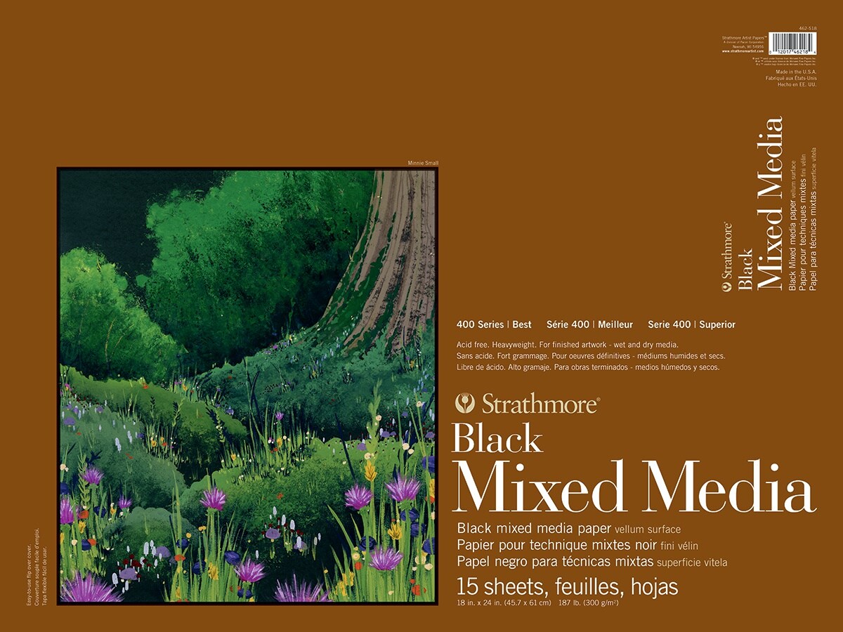 Strathmore Black Mixed Media Pad 6x8