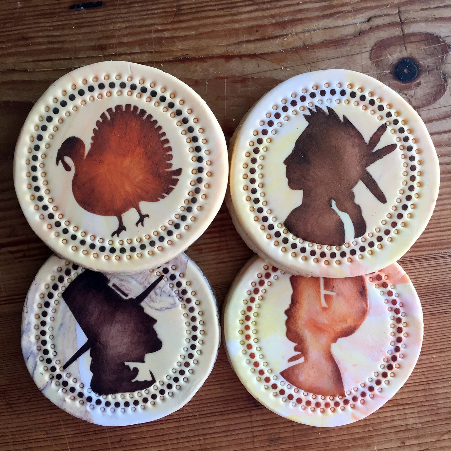 Thanksgiving Silhouette Cookie Stencil | C976 by Designer Stencils | Cookie Decorating Tools |