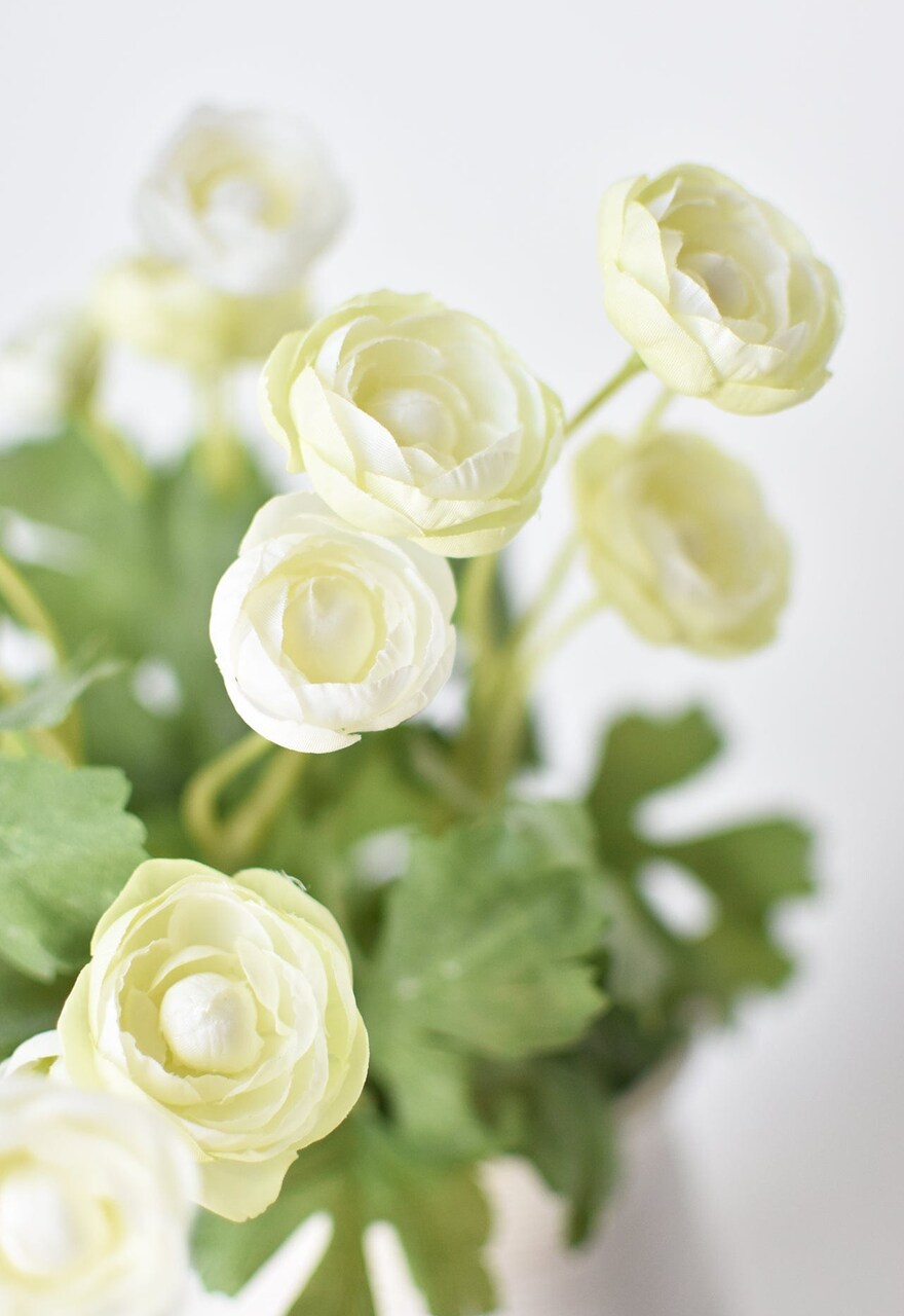 White Fake Ranunculus 13