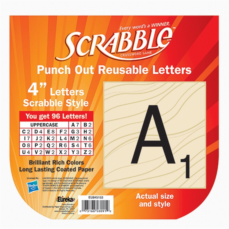 Scrabble&#x2122; Deco 4&#x22; Letters, 96 Letters