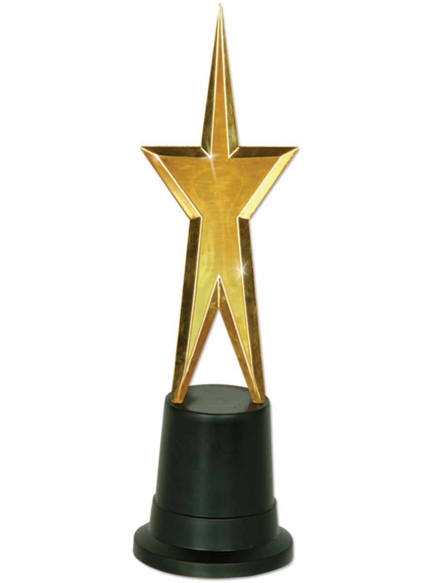Metallic Gold Star Actor Actress Award Costume Statue Trophy Decoration