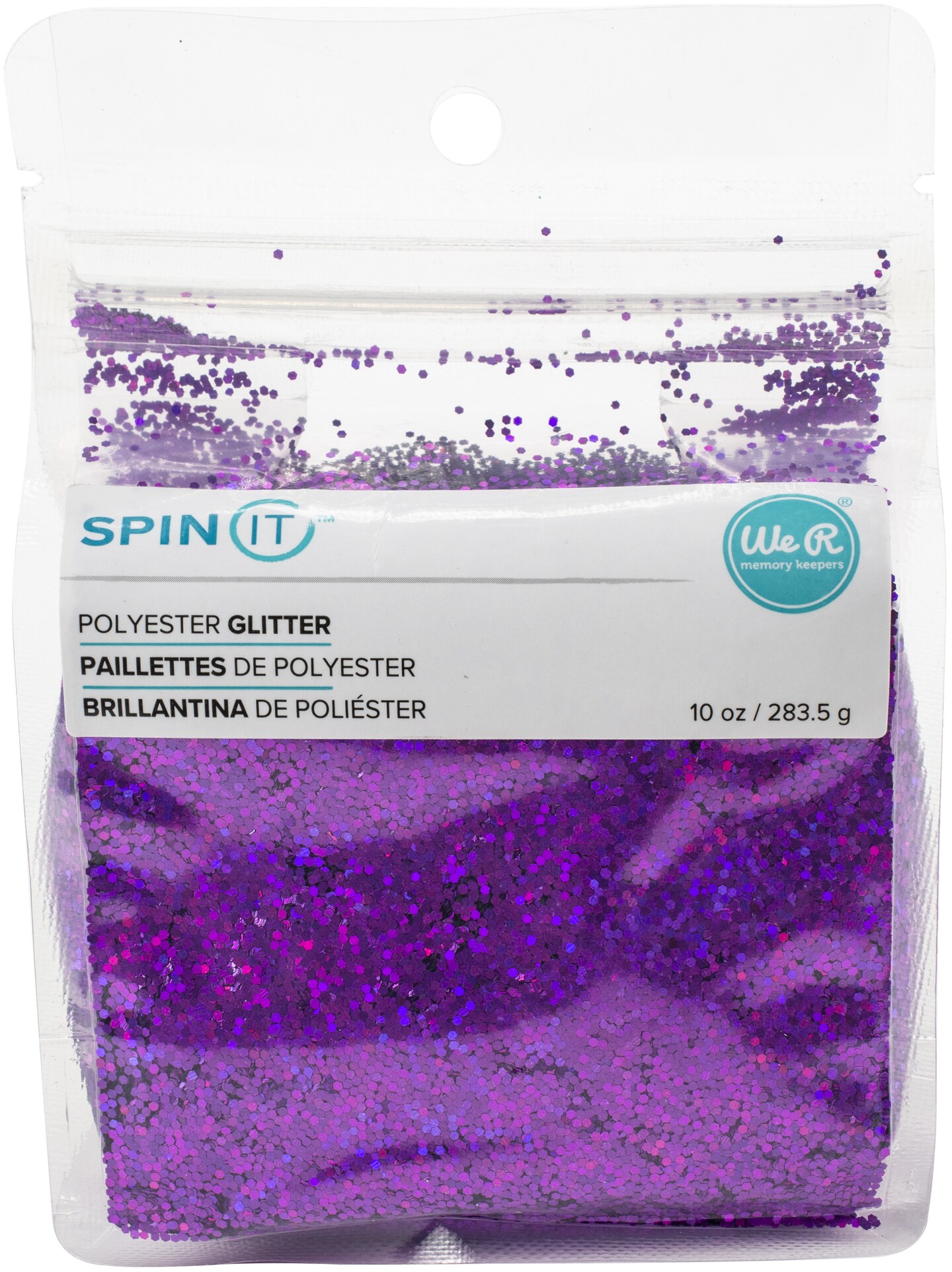 We R Memory Keepers Spin It Chunky Glitter 10Oz-Purple