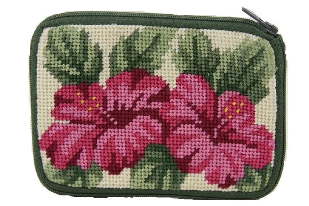Coin Purse - Hibiscus - Needlepoint Kit