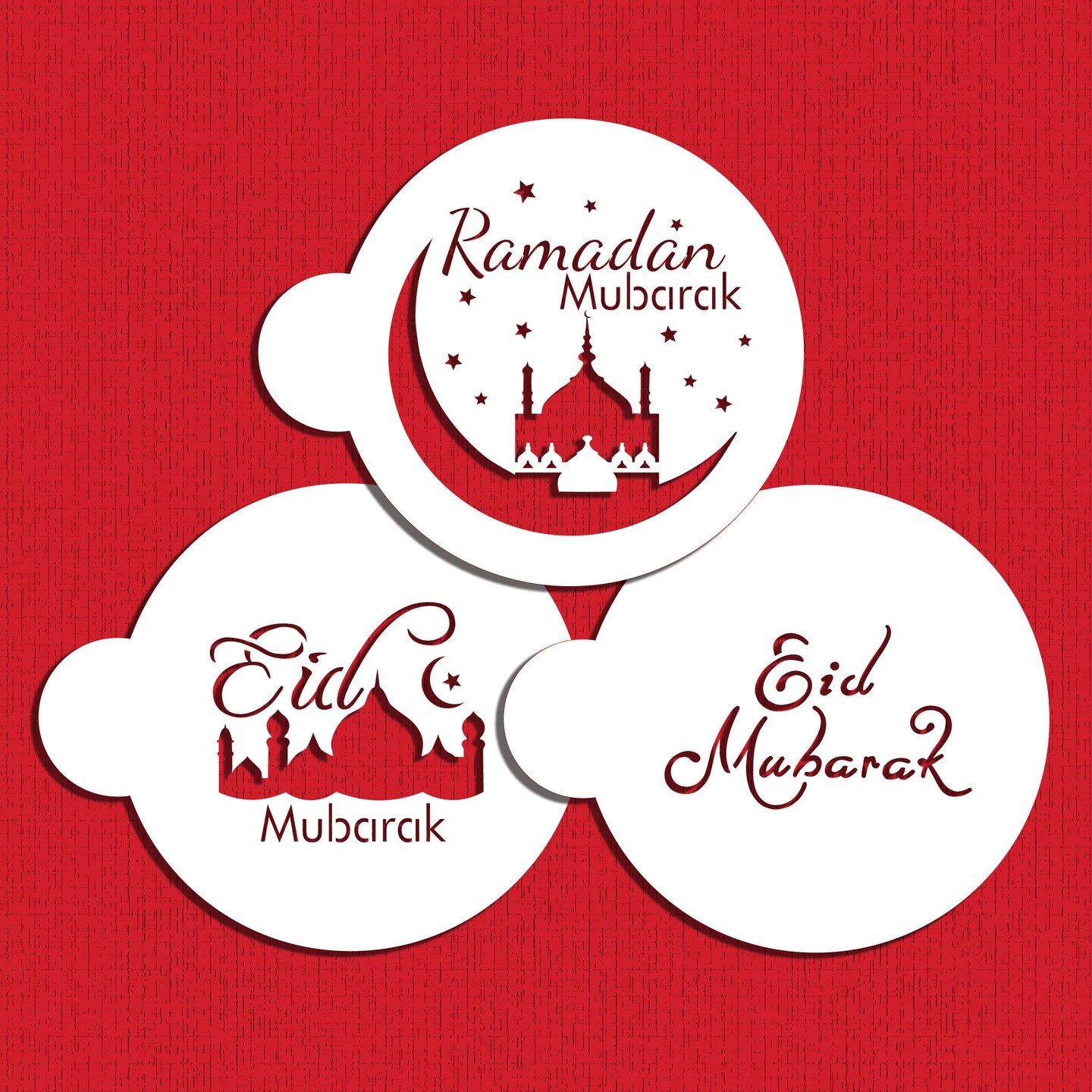 Eid Mubarak Cookie Stencil Set | C980 by Designer Stencils | Cookie Decorating Tools |