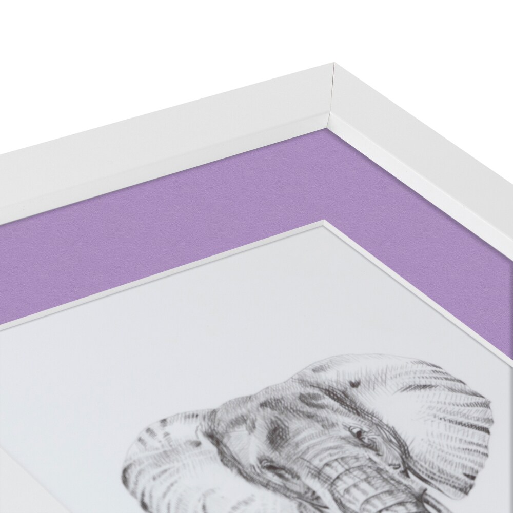 ArtToFrames Collage Photo Picture Frame with 4 - 2.5x3.5 inch Openings, Framed in White with Over 62 Mat Color Options and Regular Glass (CSM-3966-20)
