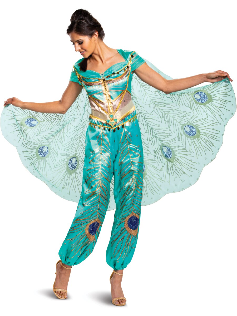 Adult&#x27;s Womens Disney Princess Jasmine Deluxe Teal Costume