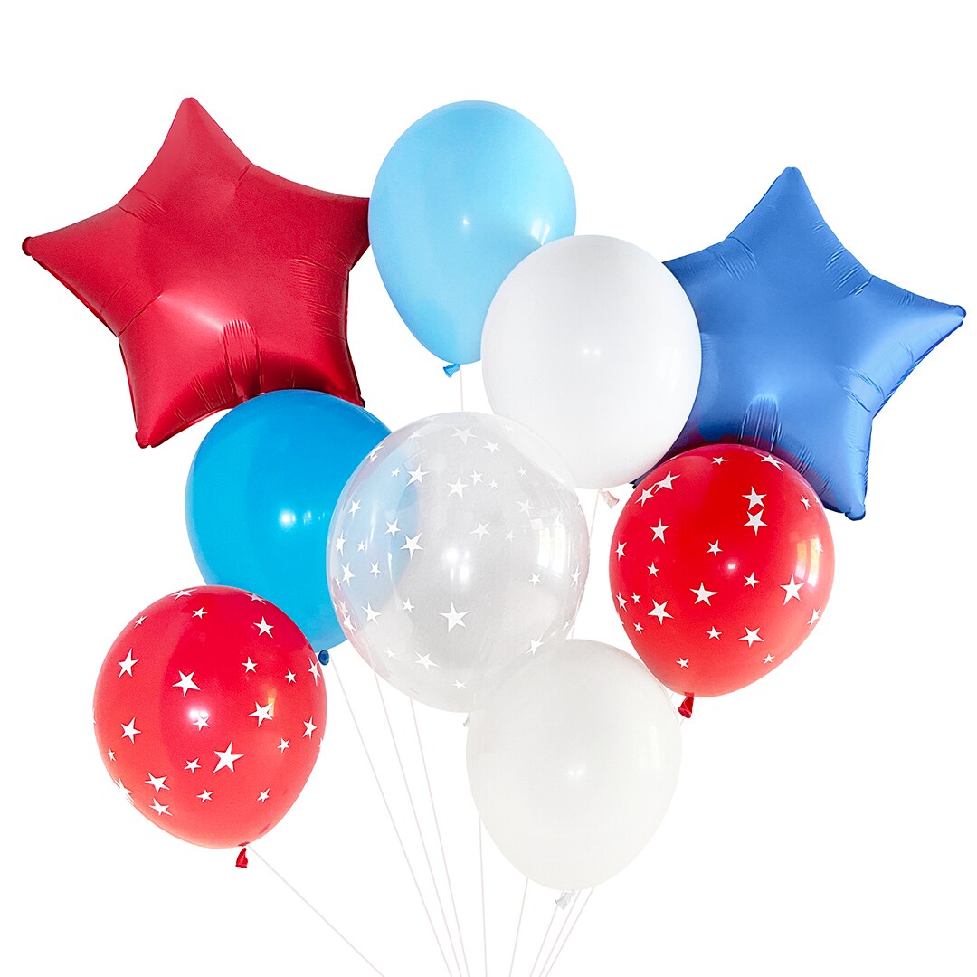 Balloon Bouquet - Red, White &#x26; Blue (4th of July)