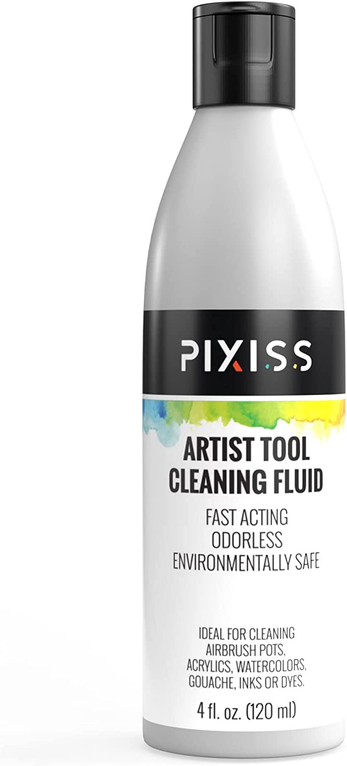 Pixiss Paint Brush Cleaner and Restorer, 4 Ounce Bottle - Acrylic Brush Cleaner