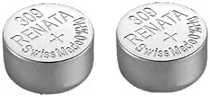 Renata 309 Single Watch Battery Swiss Made Silver Oxide 1.5 V (2 Batteries, 09 or SR754SW)