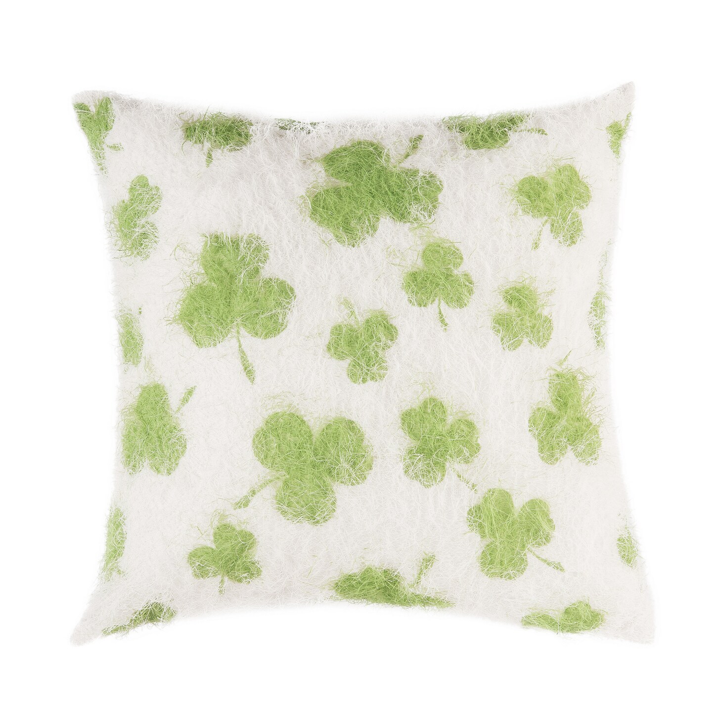 St. Patrick's Day Shamrock Pattern Printed Accent Throw Pillow, 18" x 18"
