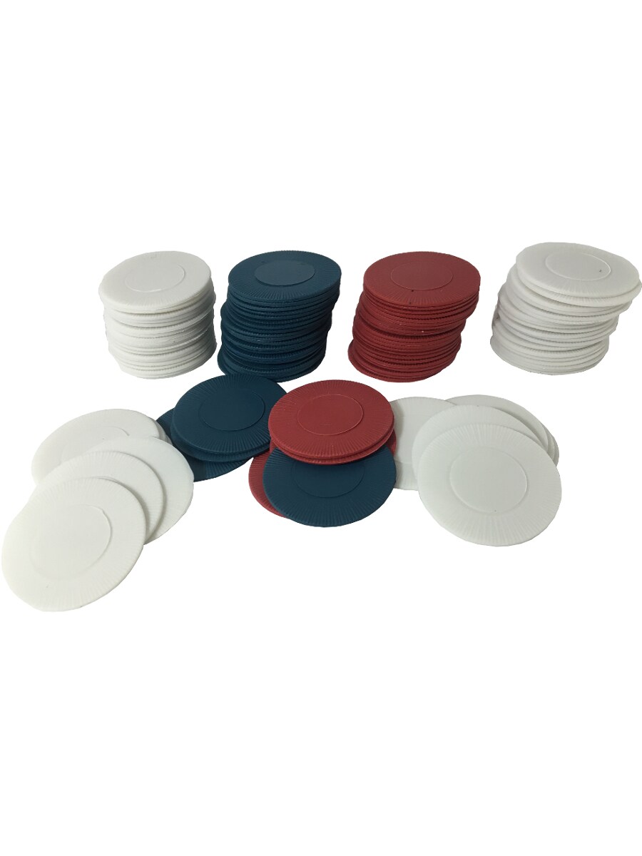1000 Plastic Red White and Blue Poker Tournament Chips 10 Box Set