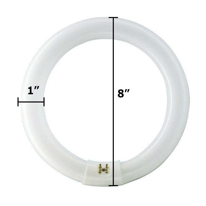 Satco S6500 22w T9 8 inch 4100k Cool White G10Q Circline Fluorescent Light Bulb