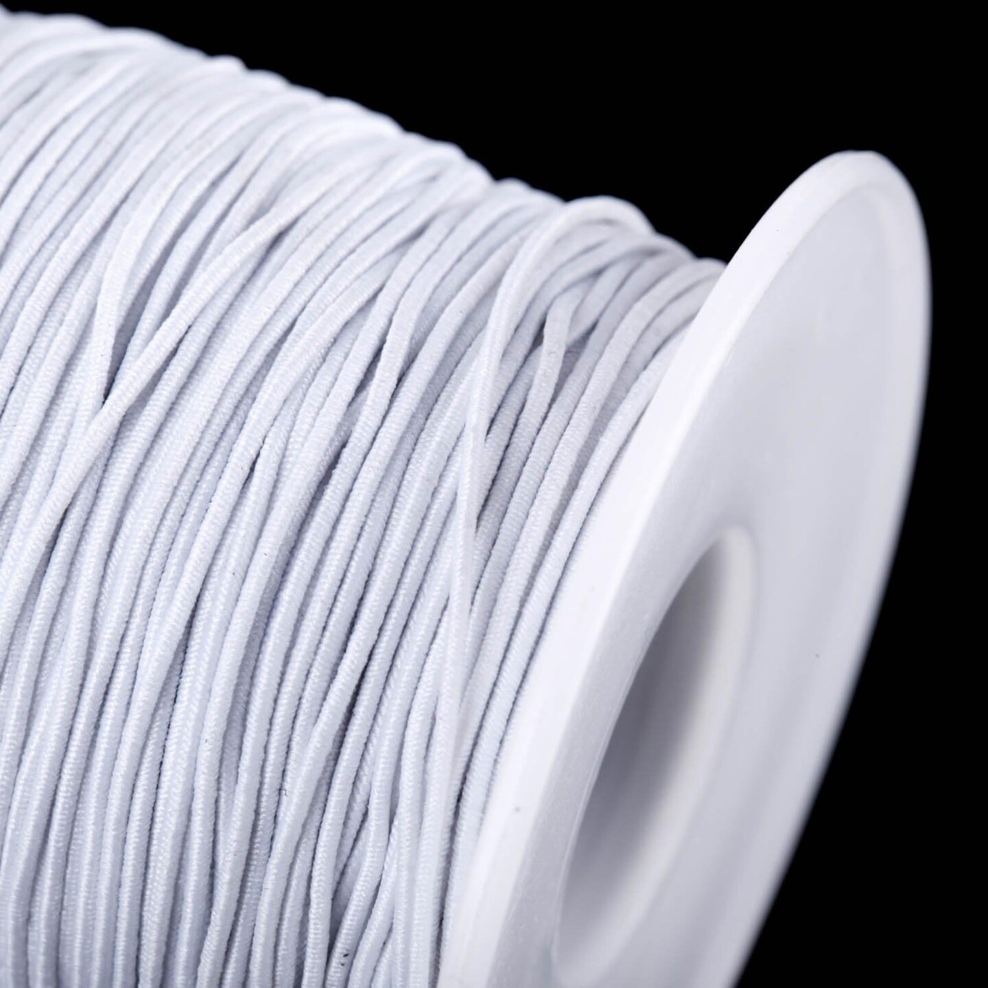 0.8 mm Elastic String Cord Elastic Thread Beading String Cord for Jewelry Making Bracelets Beading, 109 Yards, White