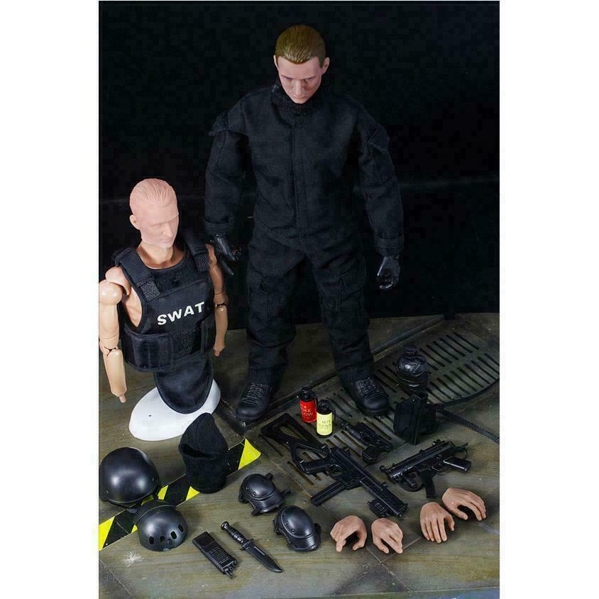 Kitcheniva 12" SWAT Black Uniform Model Military Army Suit Toys