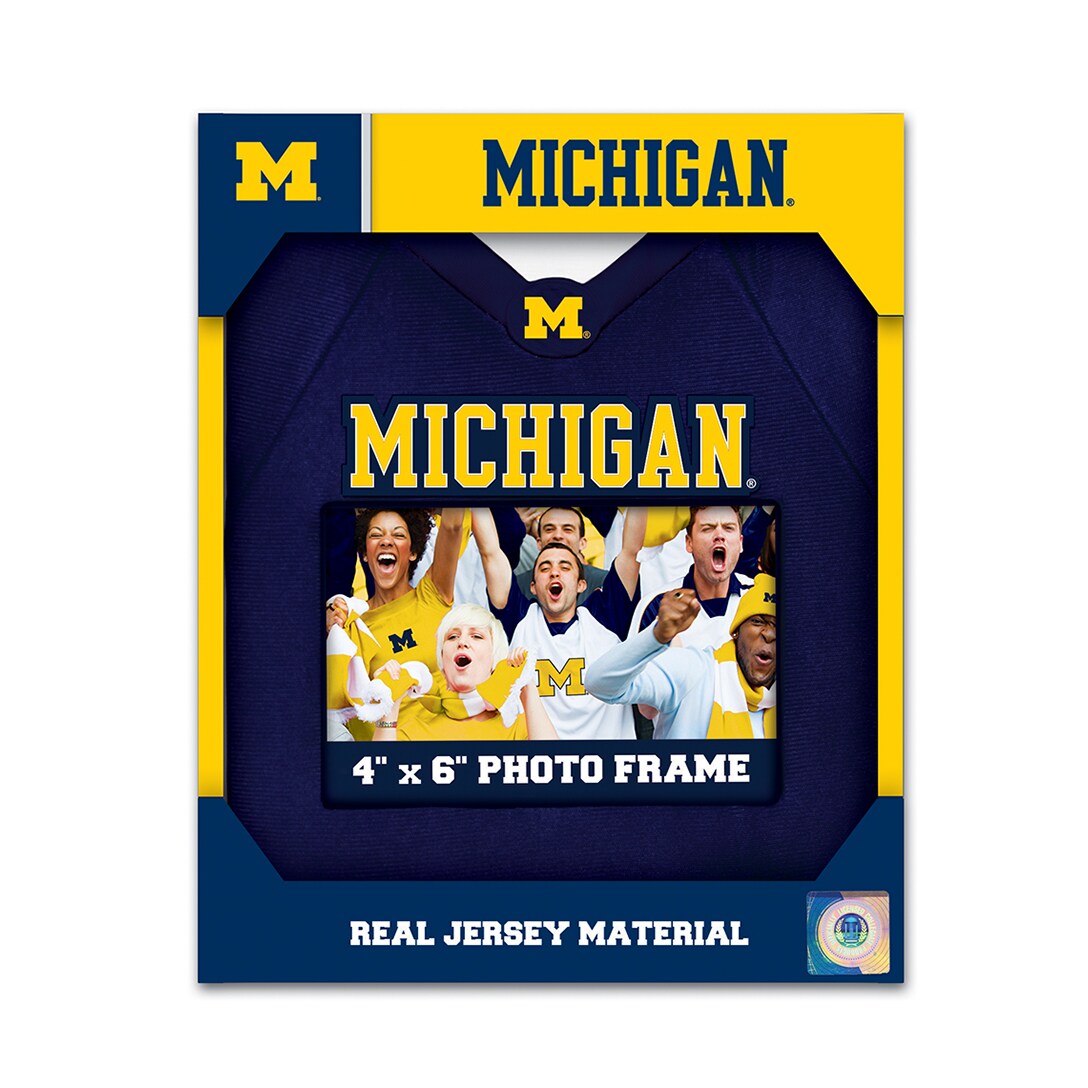 MasterPieces Sports Decor NCAA Michigan Wolverines Team Jersey Uniformed Picture Frame For 4