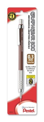 GRAPH GEAR 500 MECHANICAL PENCIL 0.3MM CARDED