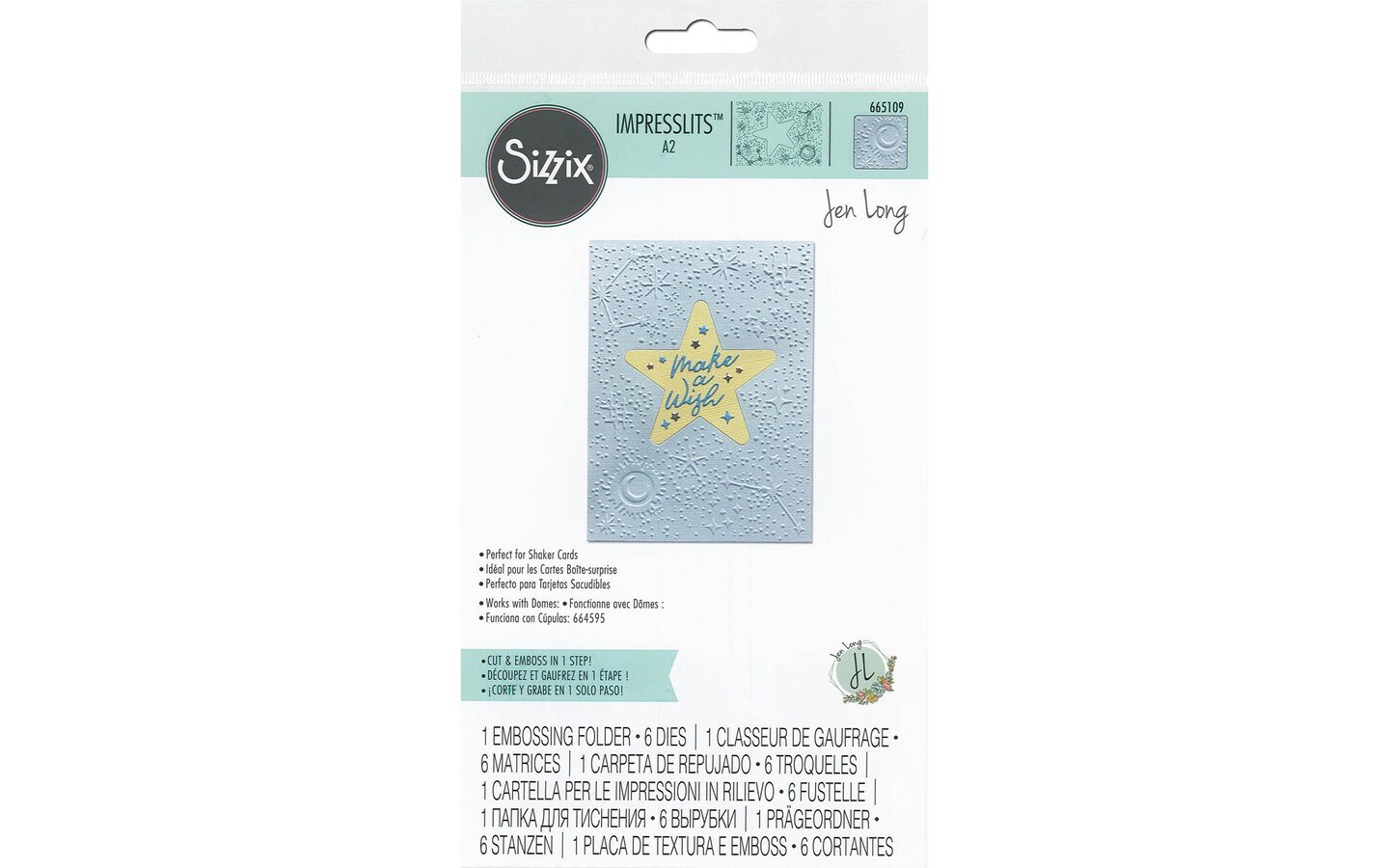 Sizzix JLong Impresslits Emboss Folder Celestial