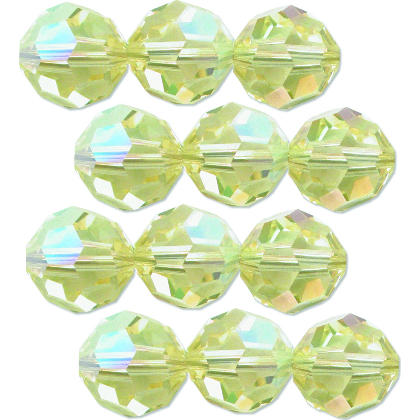 12 Jonquil AB Round Swarovski Crystal Beads 5000 3mm