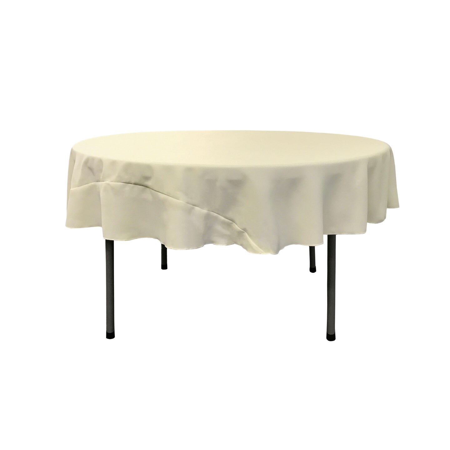 72-Inch Round Tablecloth 100% Polyester Poplin Wrinkle Resistant Durable Cover