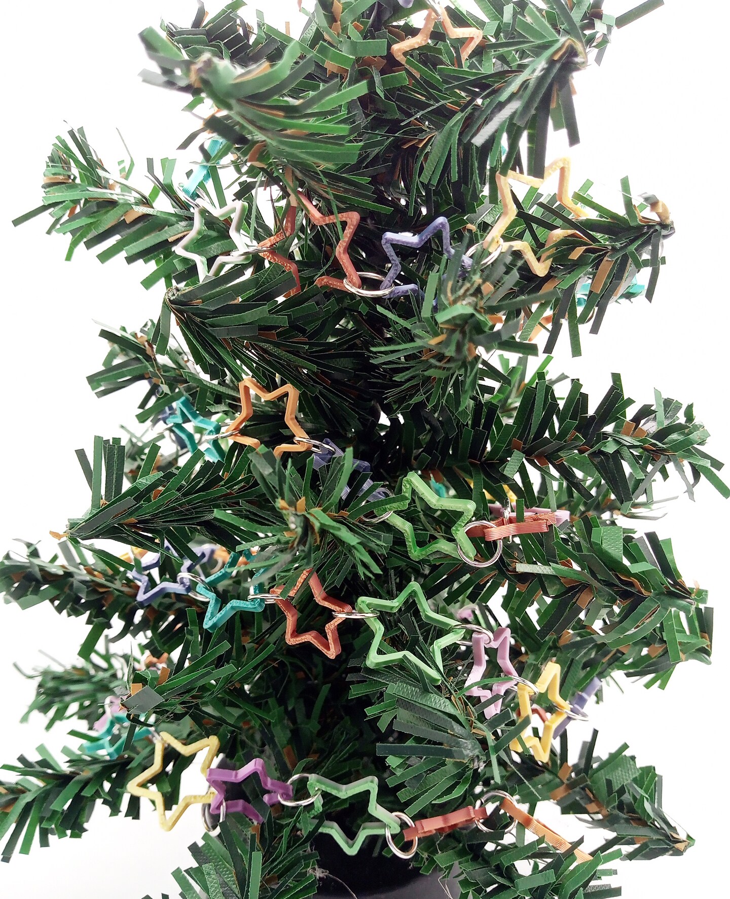 Garland for Miniature Christmas Trees, Pastel Rainbow Stars, 3 feet long, Adorabilities