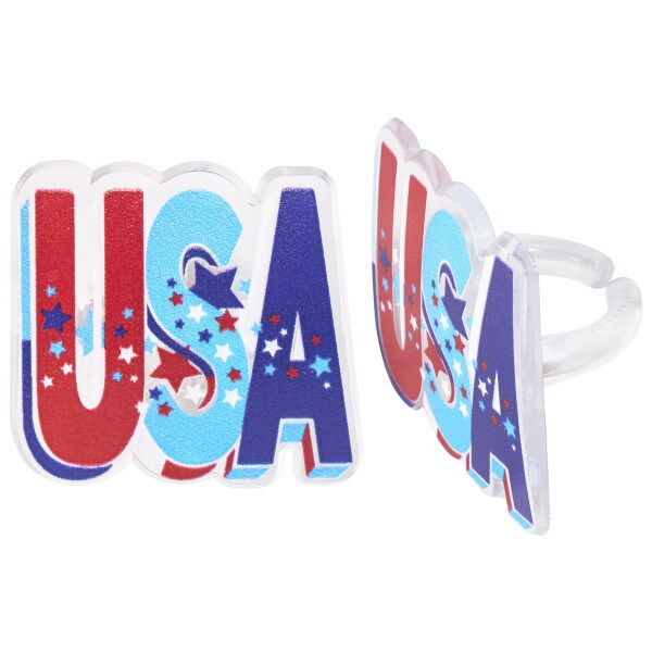 USA Cupcake Rings 24ct