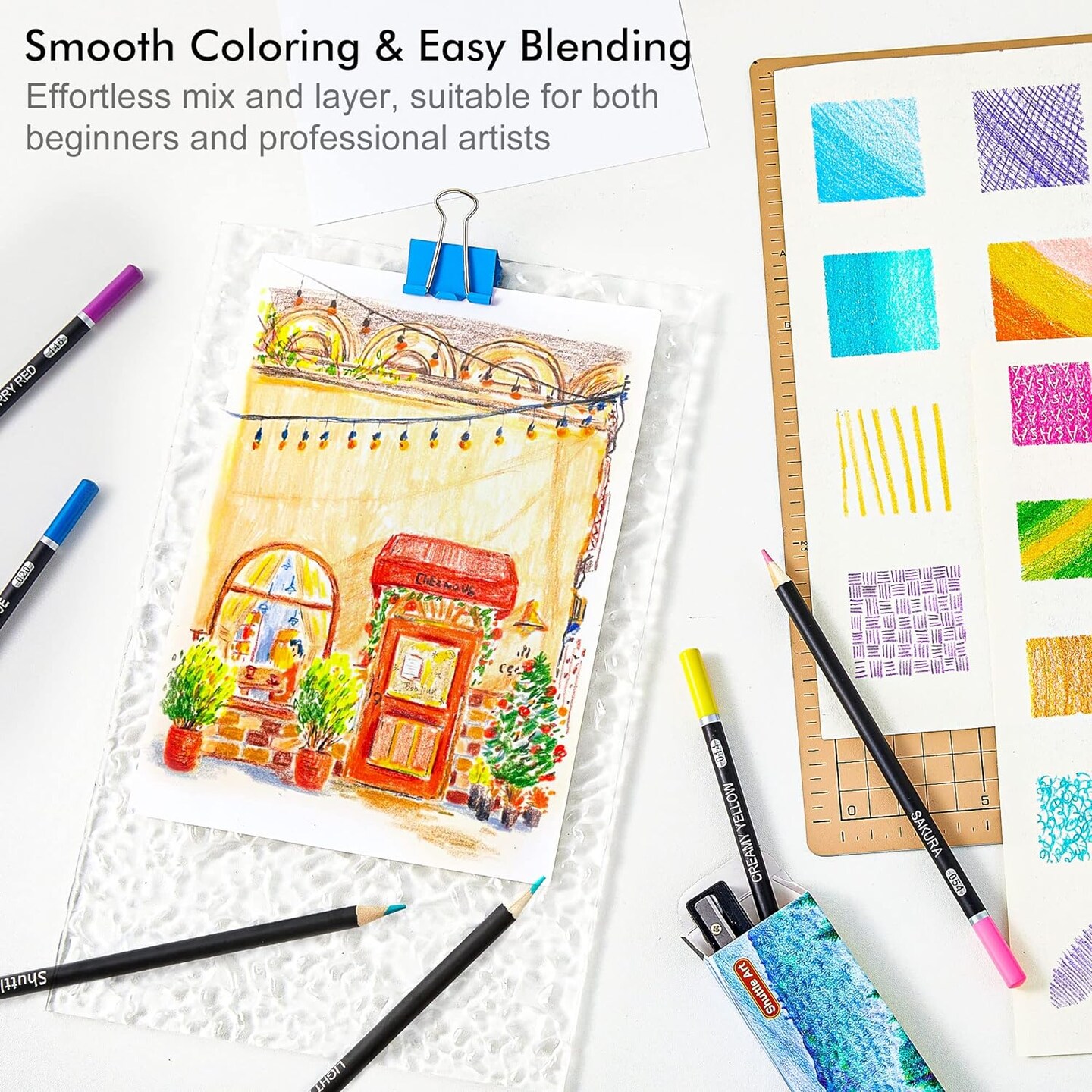 80 Colored Pencils, Shuttle Art Soft Core Coloring Pencils with Coloring Book, Sketch Pad and Sharpener, Premium Color Pencils for Adult Coloring, Sketching and Drawing, Art Supplies for Kids &#x26; Adults