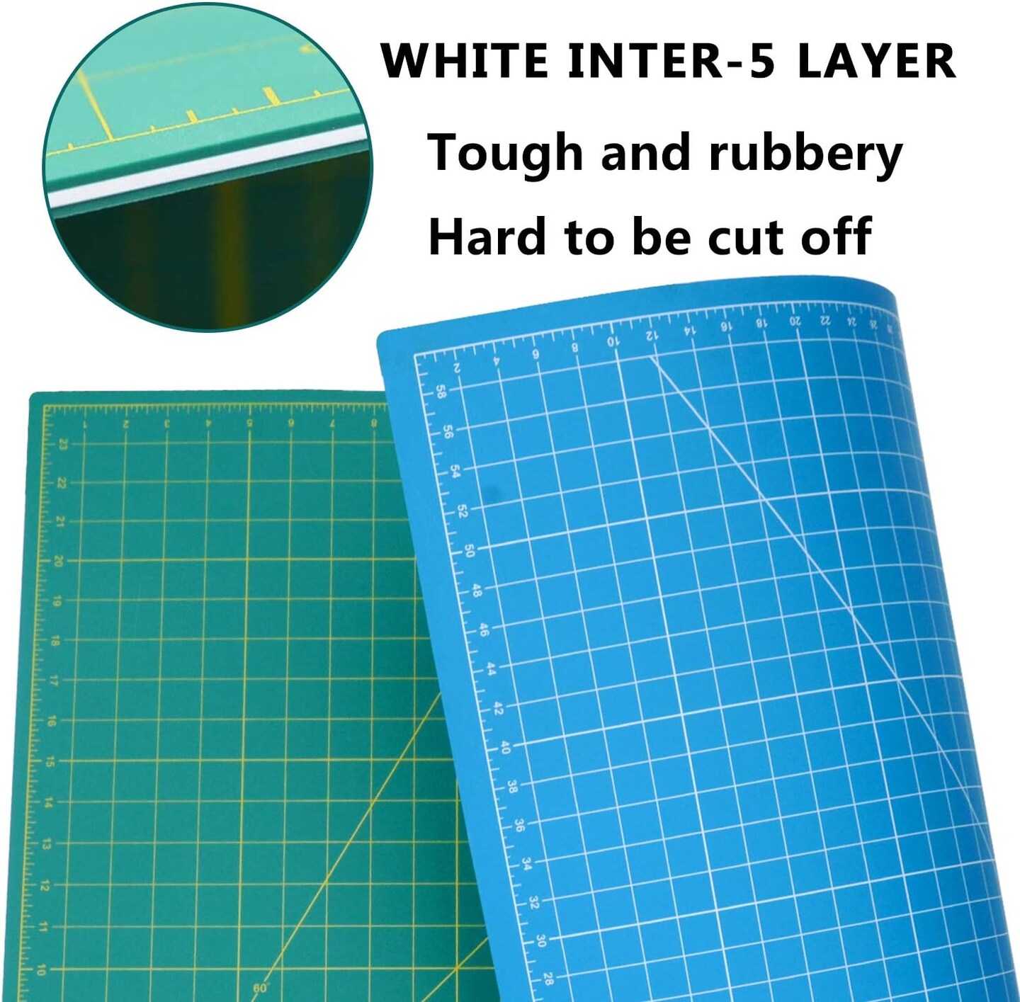 24&#x22; x 36&#x22; Large Self Healing PVC Cutting Mat, Double Sided, Gridded Rotary Cutting Board for Craft, Fabric, Quilting, Sewing, Scrapbooking - Art Project&#x2026;