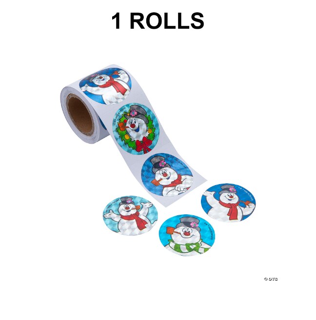 Frosty the Snowman Prismatic Sticker Roll 100 Pc.