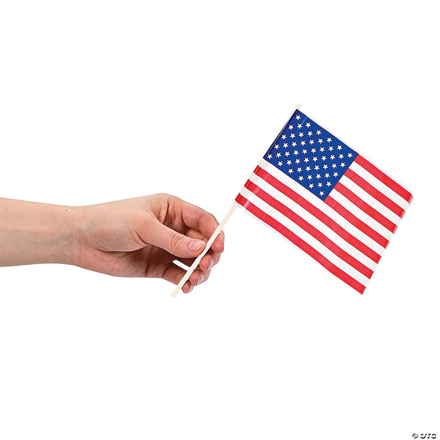 6&#x22; x 4&#x22; Bulk 72 Pc. Small Plastic American Flags on Plastic Sticks