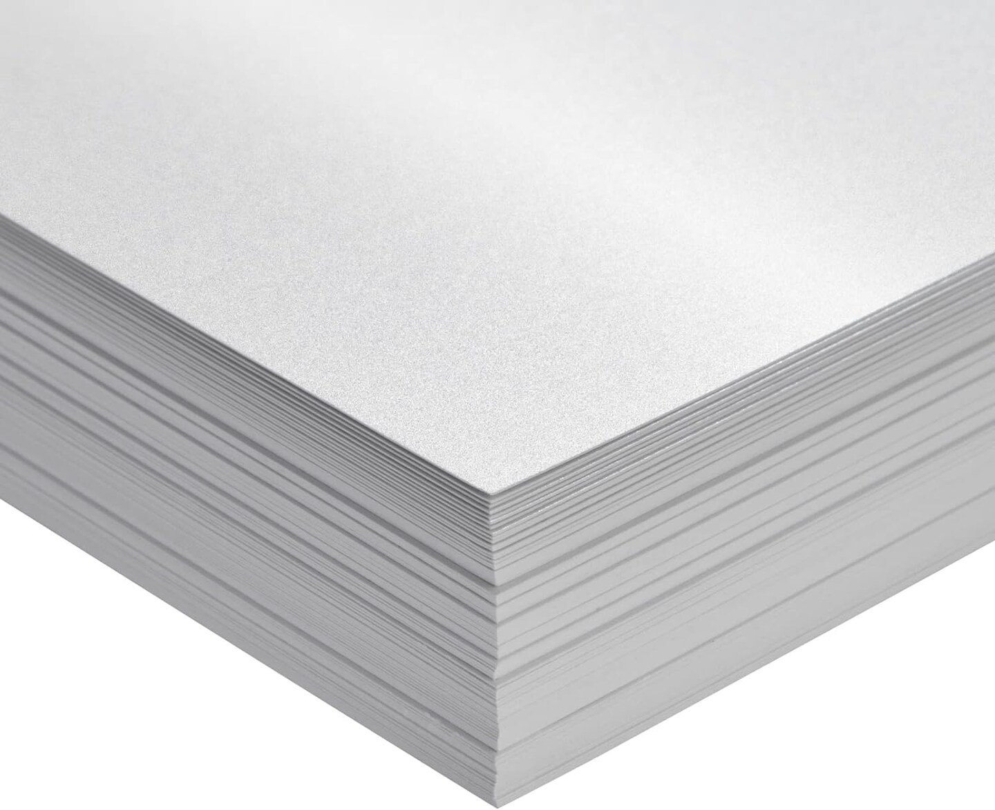 Shimmer Paper, 96-Pack White Metallic Cardstock, Double Sided, Laser Printer Friendly, Perfect for Weddings, Baby Showers, Birthdays, Craft, Letter Size Sheets, 8.5 x 11 inches