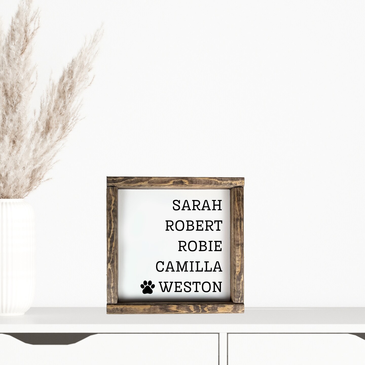 Personalized Family Members and Pet Name Wood Sign, Family Housewarming ...