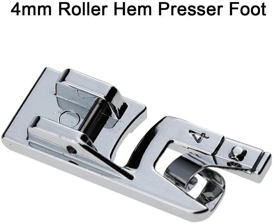 3Pcs Narrow Rolled Hem Sewing Machine Presser Foot Set (3mm, 4mm and 6mm) for All Low Shank Snap-On Singer, Brother, Babylock, Euro-Pro, Janome, Kenmore, White, Elna Sewing Machines