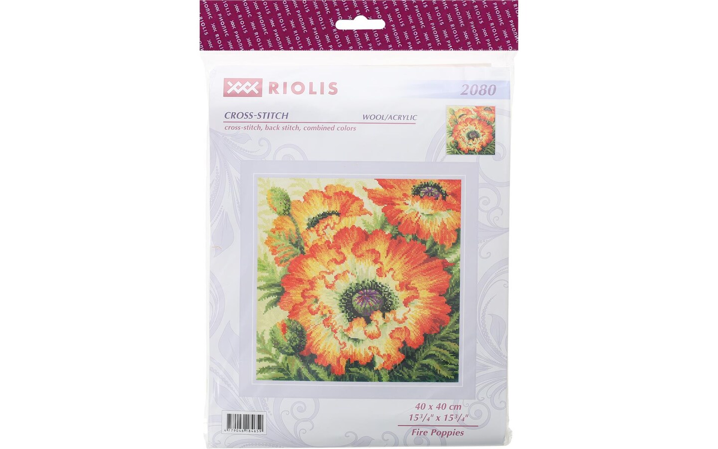 Riolis Cross Stitch Kit Fire Poppies