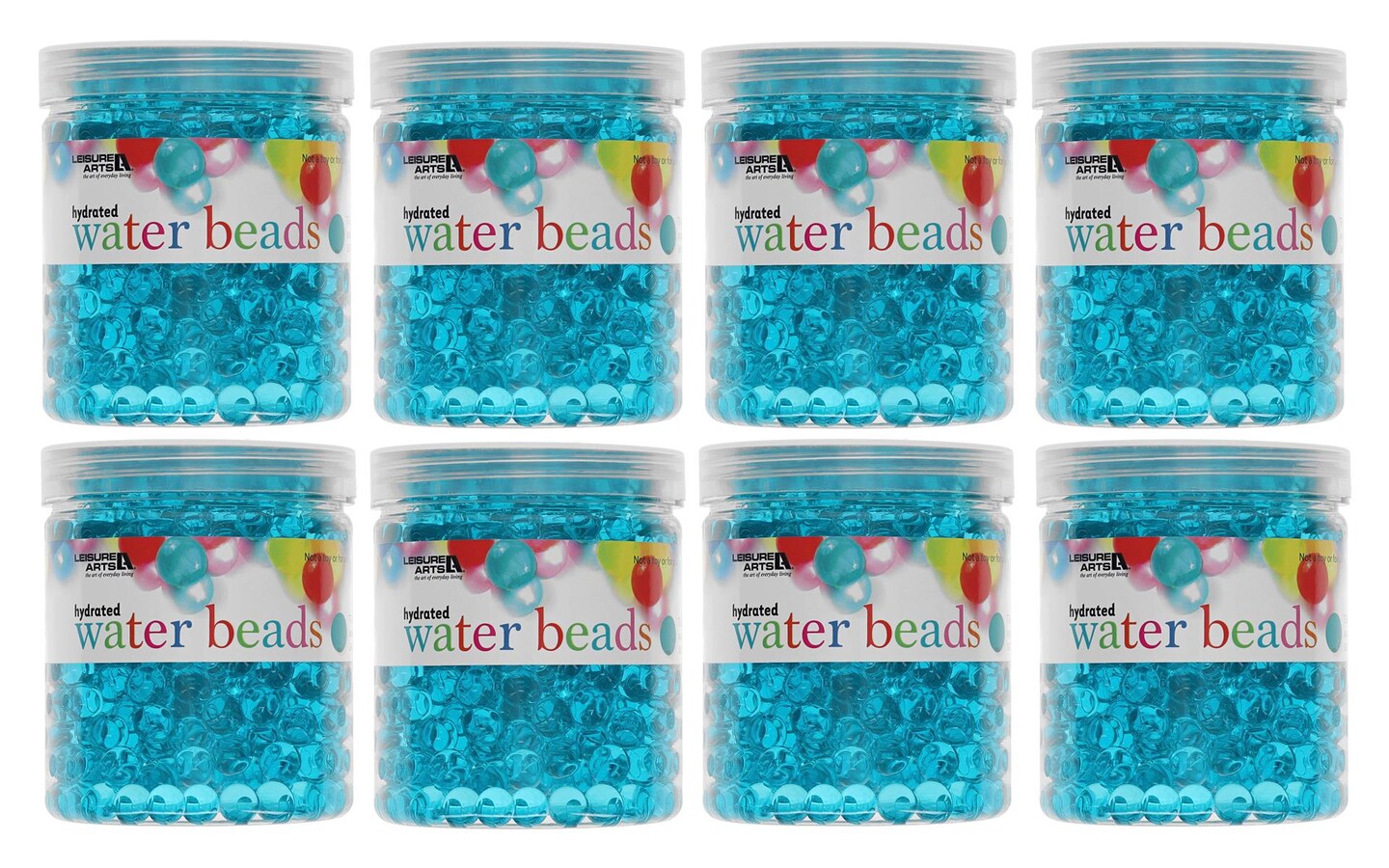 Leisure Arts Bundle Hyrdated Water Beads Teal 8pc