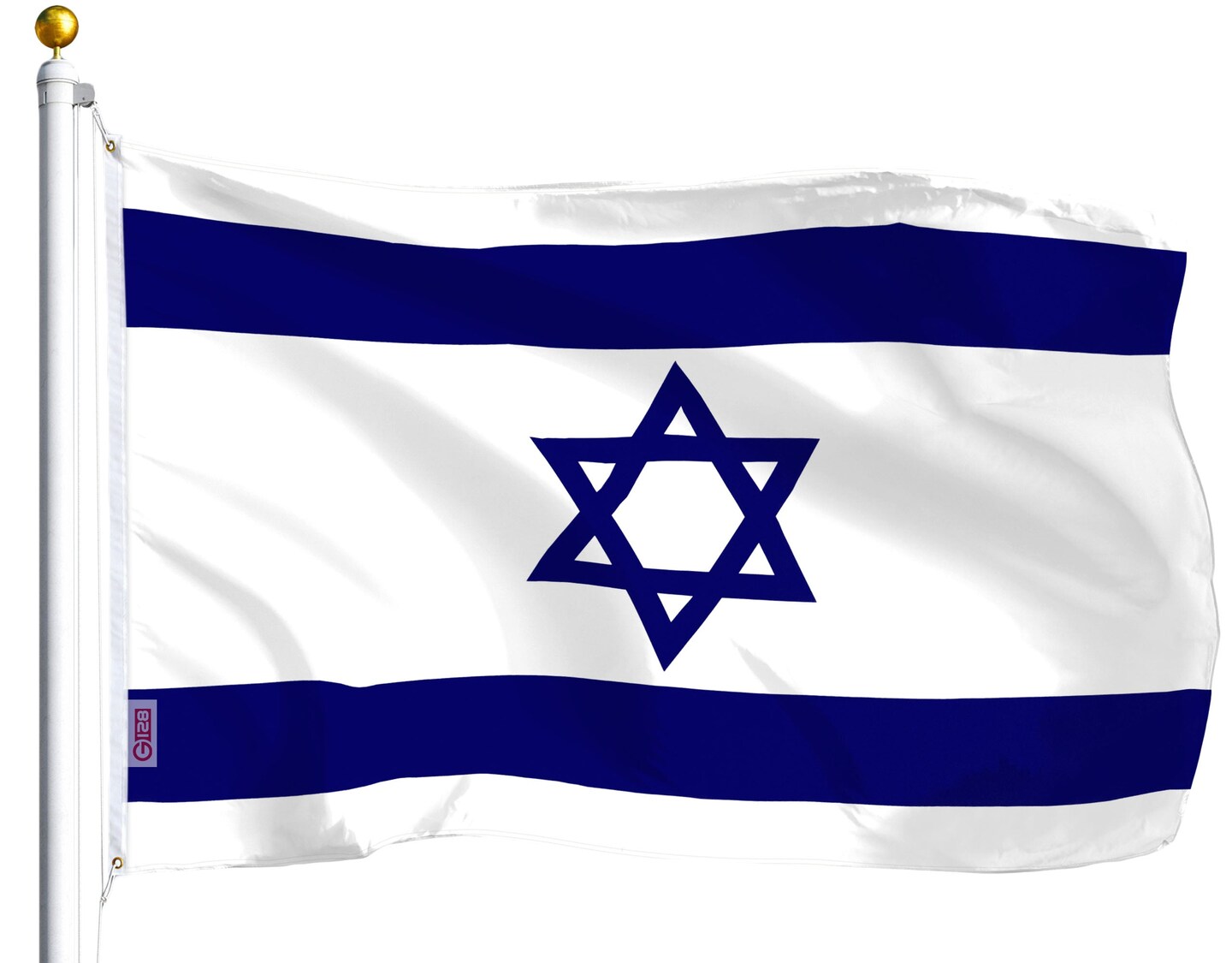 G128 Combo Pack: USA American Flag 3x5 Ft 75D Printed Stars &#x26; Israel (Israeli) Flag 3x5 Ft 75D Printed