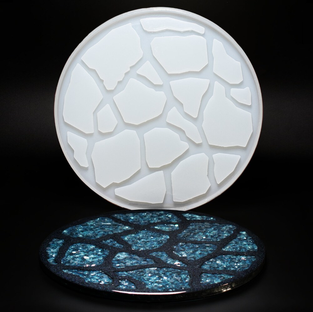Handmade 12 inch Geode Agate Tray Silicone Mold