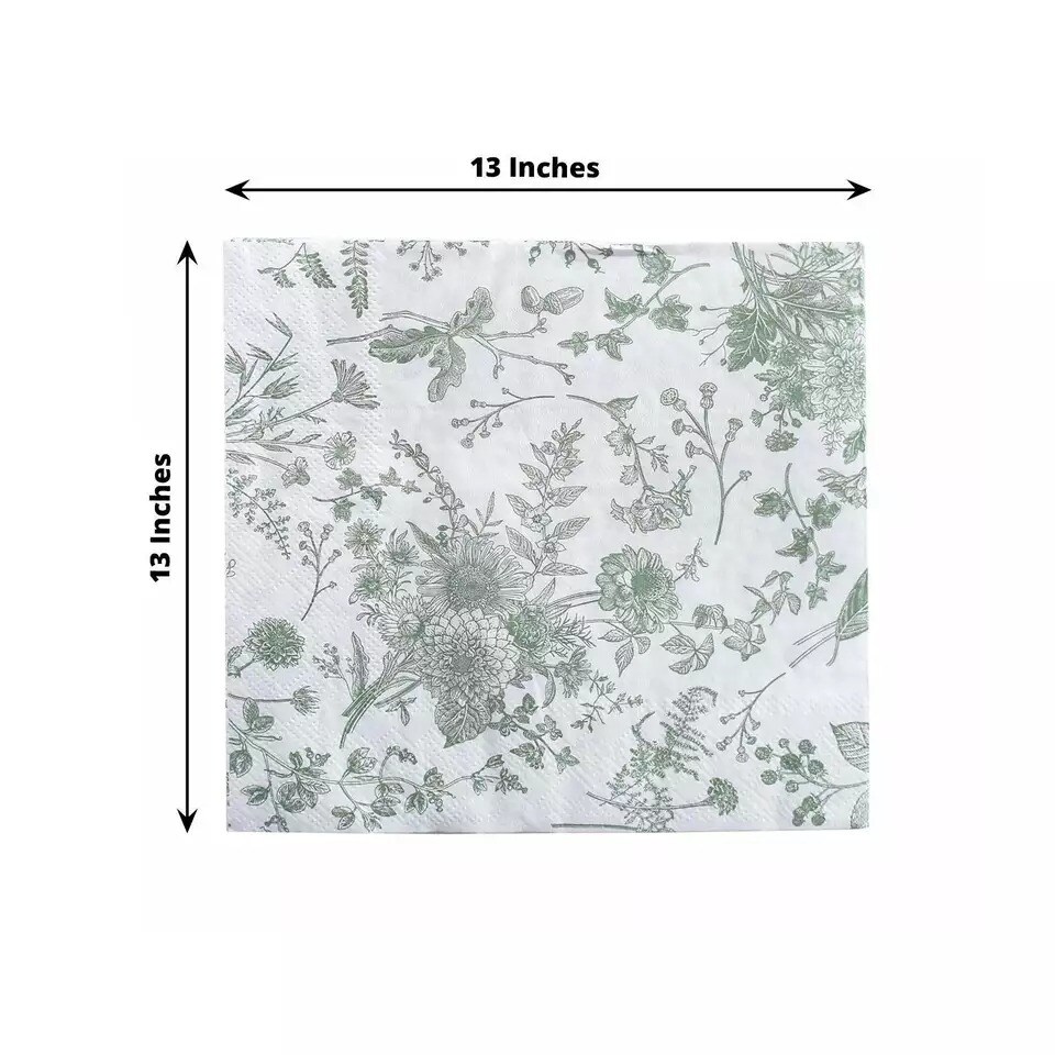 Floral Dinner Paper Napkins