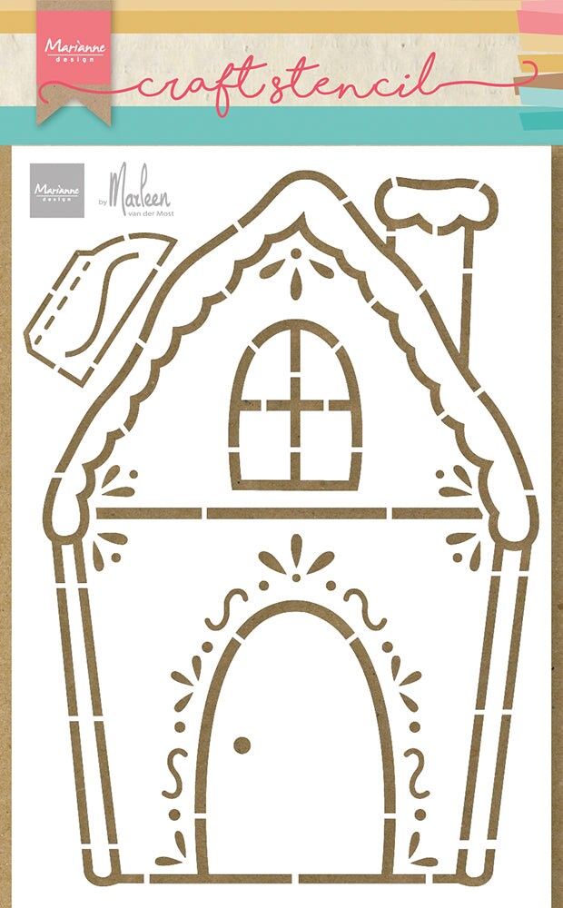 Marianne Design  Craft Stencil - Gingerbread House By Marleen