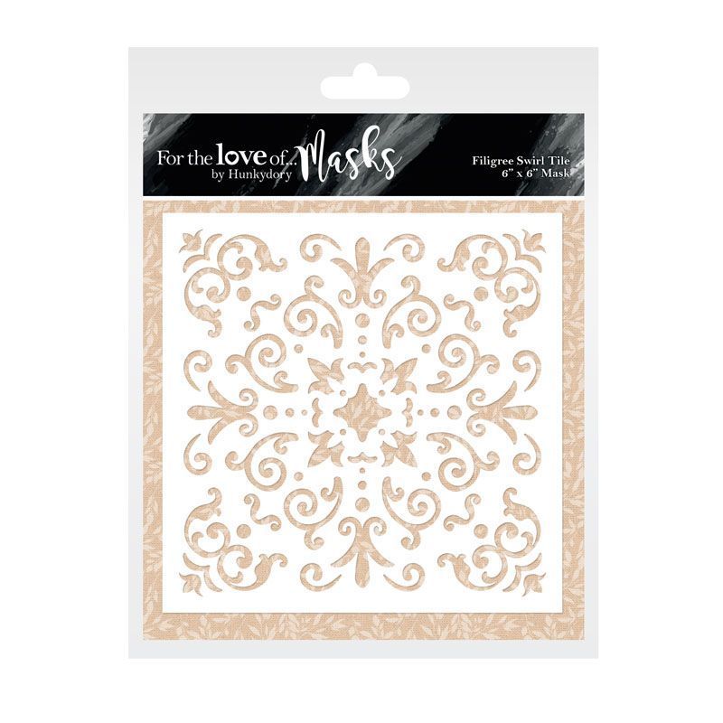 Hunkydory Crafts For The Love Of Masks - Filigree Swirl Tile
