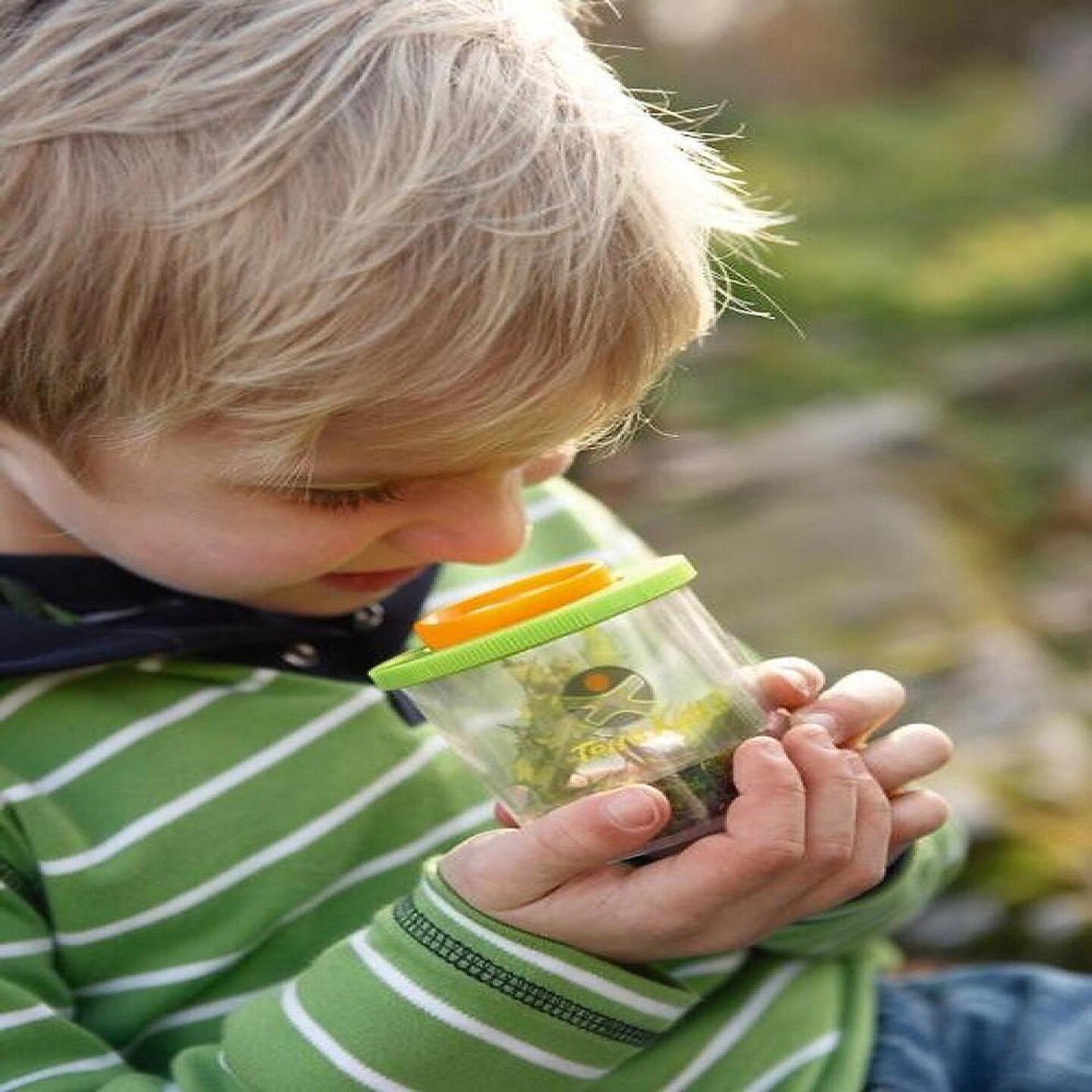 HABA Terra Kids Beaker Magnifier Clear Bug Catcher with two Magnifying Glasses for Children&#x27;s Nature Exploration