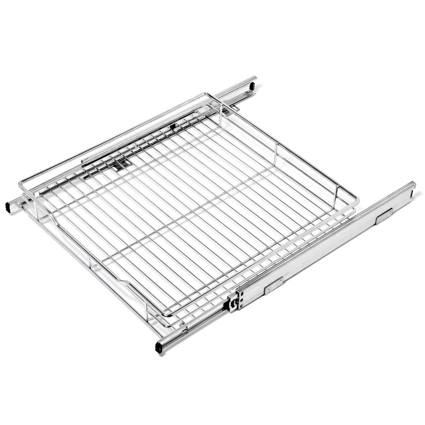 Smart Design Pull Out Cabinet Shelf - Extra Large - 20 In. x 21-40 - Chrome