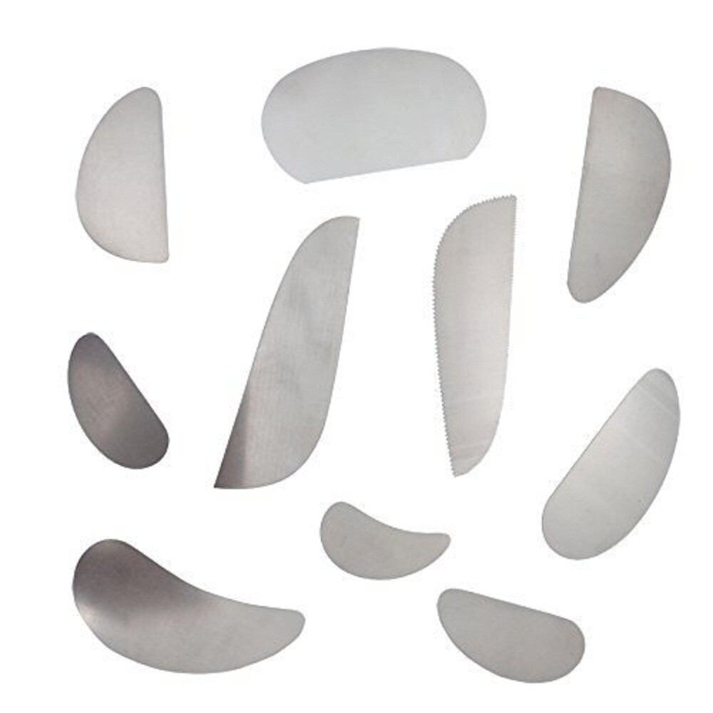 Clay Sculpture Pottery Molding Ceramics Sharp Steel Cutter Tools Scraper Crafts Pack of 10