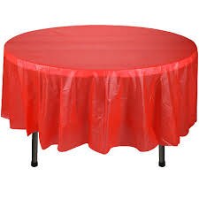 Bulk 12 Pc. Red Round Plastic Tablecloths